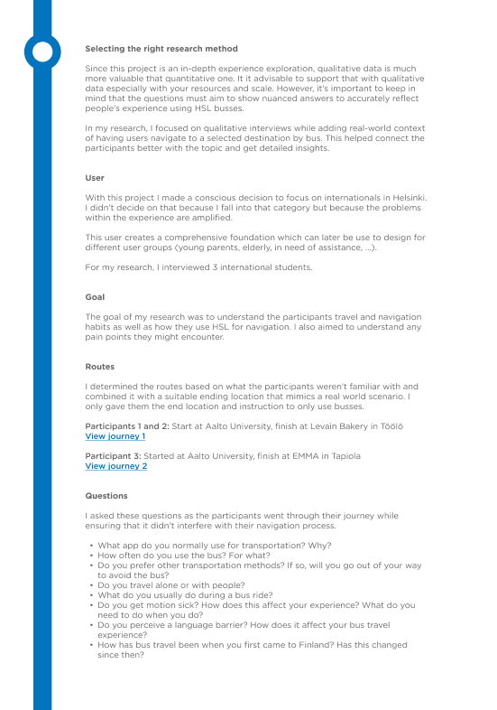 Research report handoff asset showing methods and participant criteria